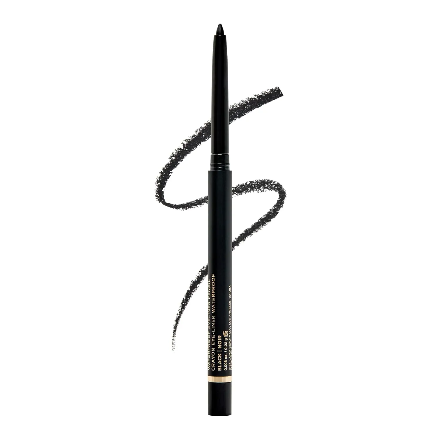 Soft Glide Eye Pencil | Retractable Soft Eyeliner | Smudge-Proof Eye Crayon (Black)