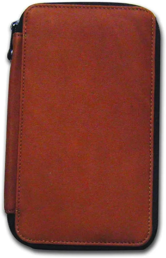 Speedball Art Products Genuine Leather Storage Case for Pencils, Markers, Pens and Art Supplies, Holds Up To 48 Standard Pencils, Antique Brown