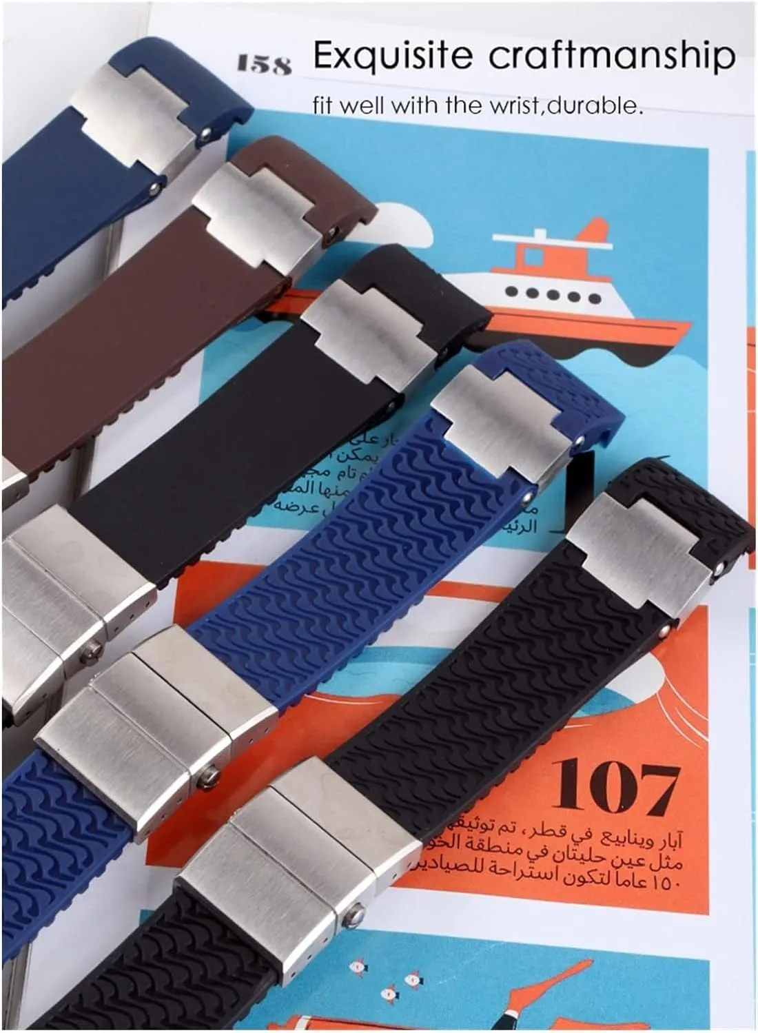Sports Man Silica Gel Watch Band For Ulysse Bracelet For Nardin DIVER Waterproof Watchband Rubber Strap