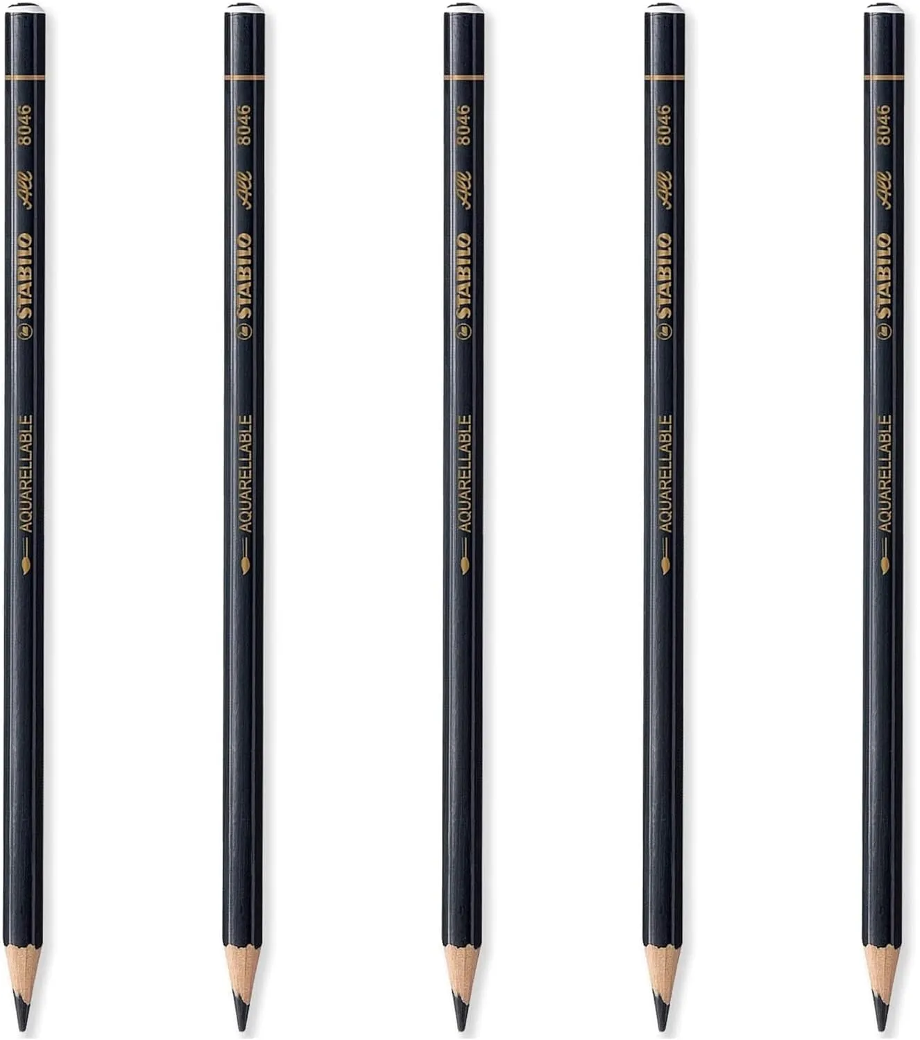 STABILO All Watercolour Effect Pencil - Black (5)