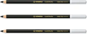 STABILO Chalk-Pastel Pencil CarbOthello - Pack of 3 - Neutral Black (750)