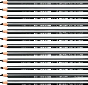 Stabilo Colouring Pencil Trio thick Box of 12 black