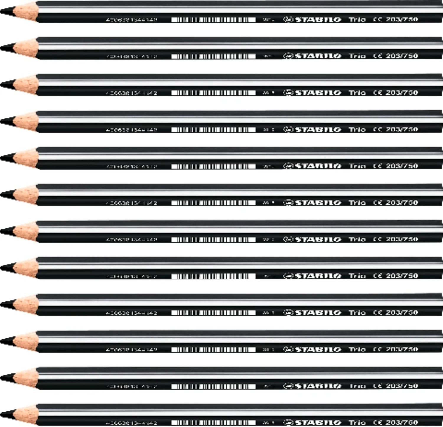 Stabilo Colouring Pencil Trio thick Box of 12 black