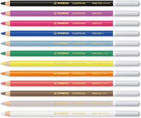 STABILO Chalk-Pastel Pencil CarbOthello - Pack of 12 - Primary Tones