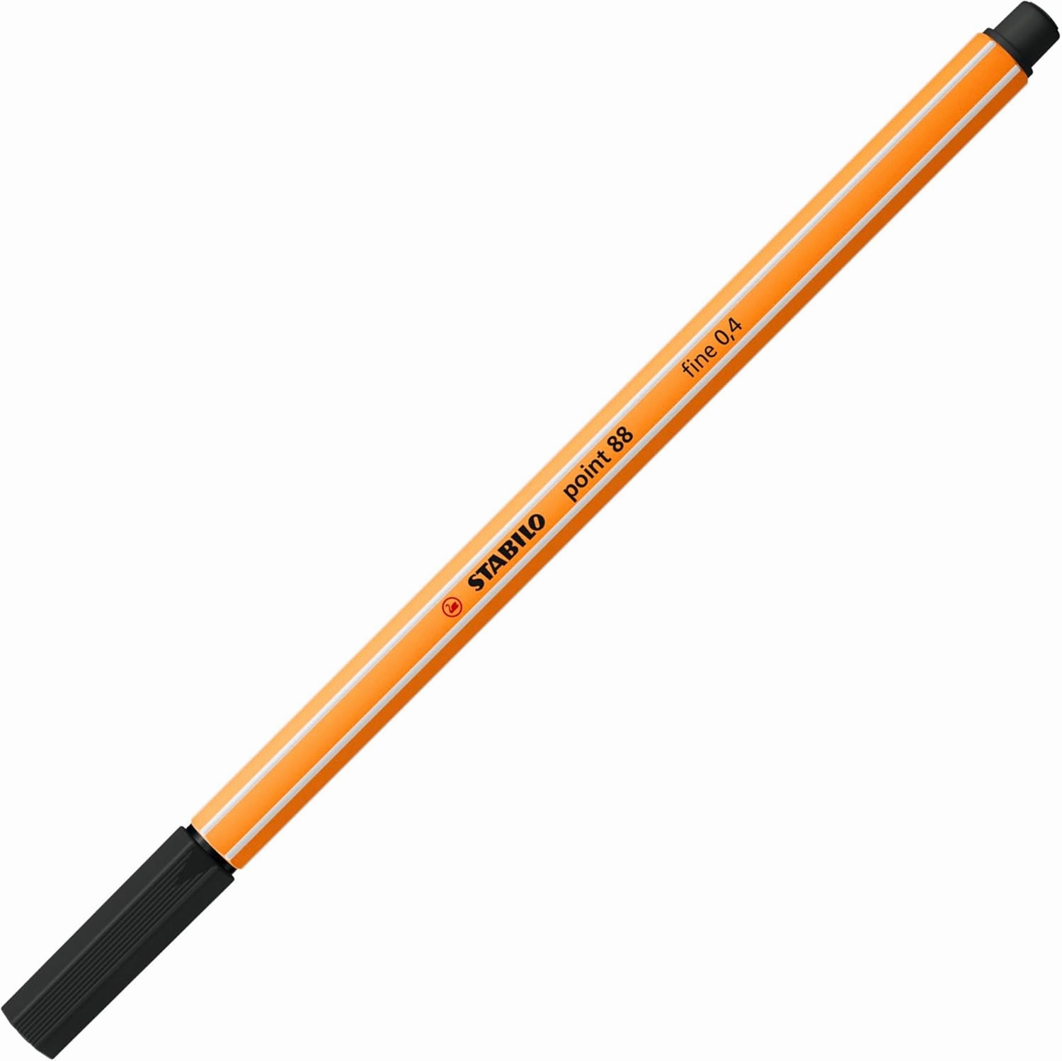 STABILO Fineliner point 88 - Pack of 10 - Office Colors - 4 x Black, 3 x Blue, 2 x Red, 1 x Green