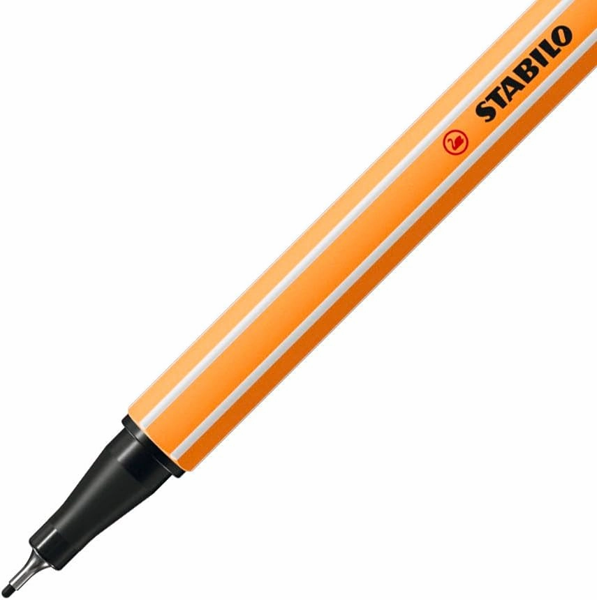 STABILO Fineliner point 88 - Pack of 10 - Office Colors - 4 x Black, 3 x Blue, 2 x Red, 1 x Green