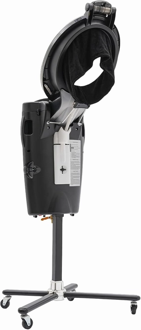 Standing Hair Steamer, Professional Deep Conditioning Hair Steamer, Hair Scalp Treatment Dye Perm Steamer with Timer, Height-Adjustable Hooded Heating Steamer for Hydration Color Processor (Black)