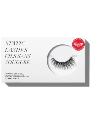 Static Nails Magnetic Eyelashes | Soft & Wispy (Black, Glam) | Comfortable Magnetic Lashes, Fake Eyelash Extension Kit, False Lashes | Reusable, No Glue Needed, 3D Natural Look Eyelashes