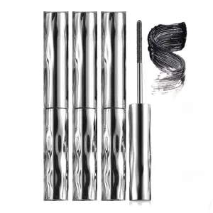 Steel Pipe Eyelash Primer,Eyelashs Primer Before Mascaras, Natural Non-Smudged Threaded Long-Lasting Curling Mascara for Thickening Effect,Waterproof 3D Curling Eyelash Iron Mascara (Black,3PC)