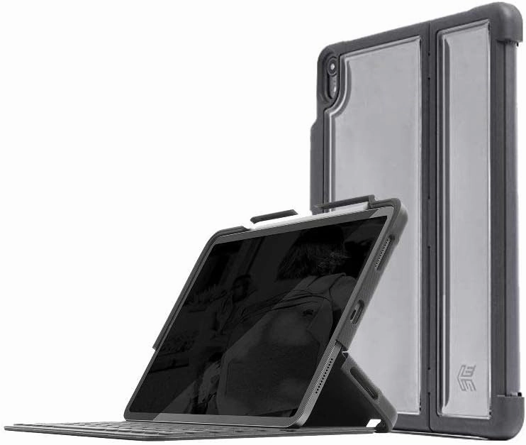 STM Dux Shell, Sleek case for Apple iPad Pro 12.9 (3rd Gen) Supports Apple Keyboard Folio - Black (stm-222-221L-01)