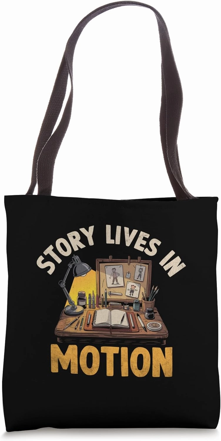 Story Lives In Motion Animation Sketch Animate Storytelling Tote Bag