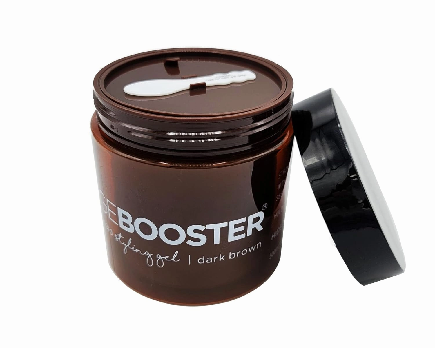 Style Factor Edge Booster HIDEOUT Styling Gel 16.9 Oz | Darkens Gray Hair with Strong Hold and High Shine (Dark Brown), 1.06 Pound (Pack of 1)