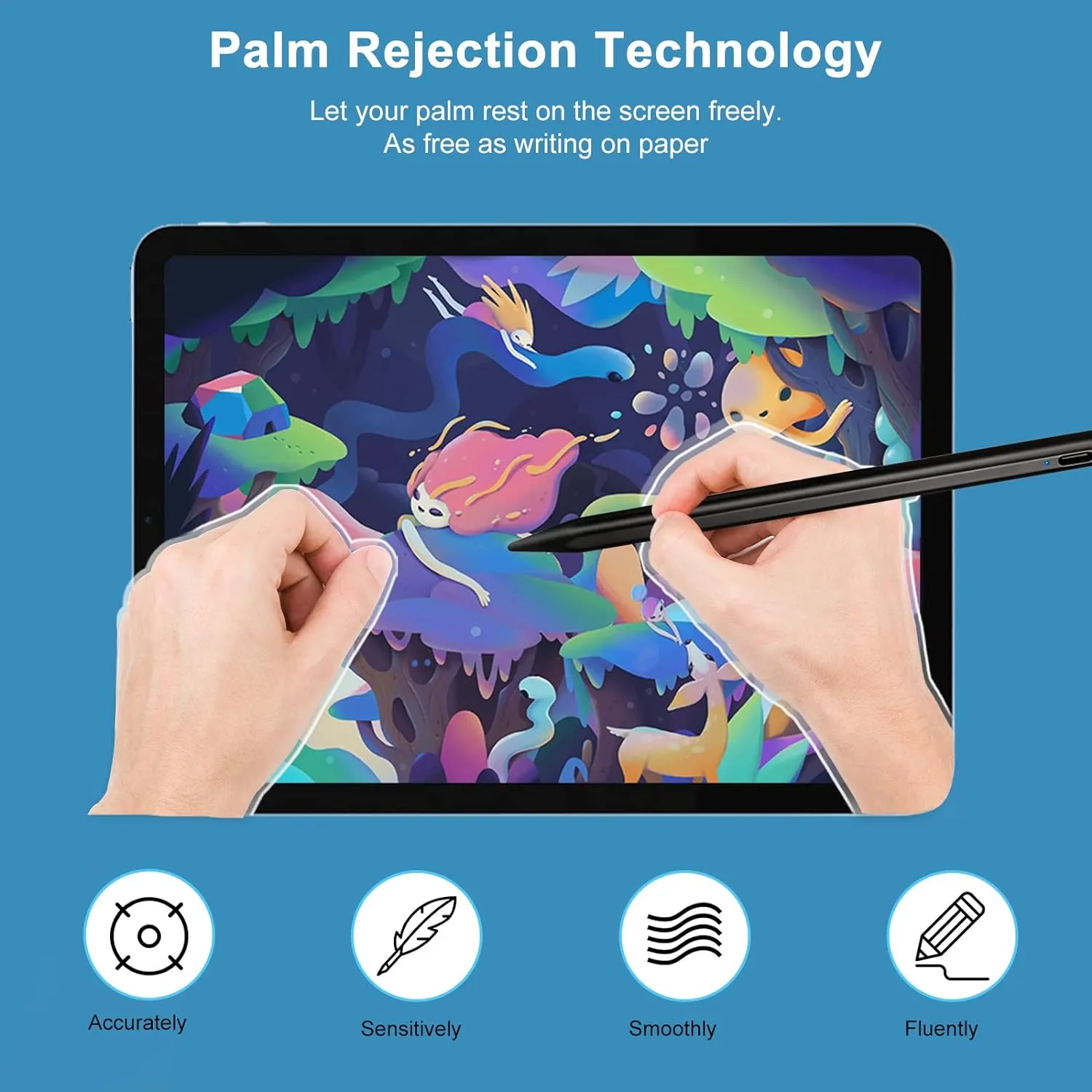 Stylus Pen for iPhone 13/14 Pro Max Pencil,2023 New Stylist Drawing Pen Compatible with Apple iPhone 13/14 Pro Max Precise 1.5mm POM Fine Point Tip,Black