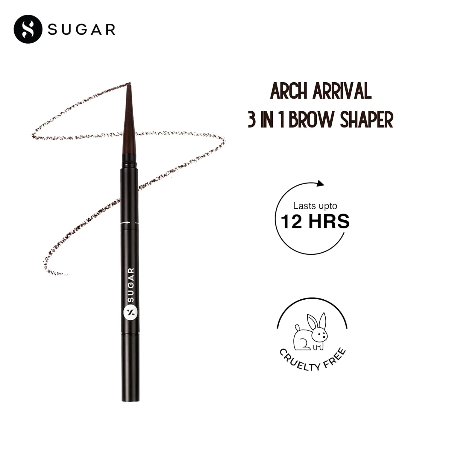 SUGAR Arch Arrival 3-in-1 Brow Shaper - 01 Jerry Brown (Medium Brown)