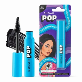 SUGAR POP Volumizing Mascara Black - 9 ml | Clump-free | Volumizes | Lengthens | Smudge-proof | Intense black formula | Quick drying