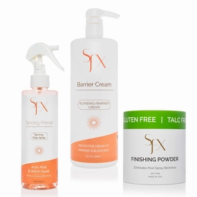 SunFX Post Spray Tan Finishing Powder | SunFX Professional Tanning Prep Spray | SunFX Blending Barrier Cream