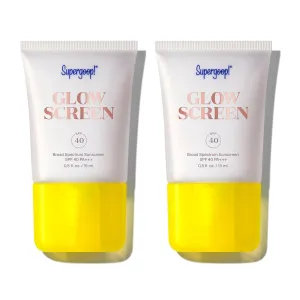 Supergoop! Glowscreen (SPF 40) - 0.5 fl oz, Pack of 2 - Glowy Primer   Broad Spectrum Tinted Sunscreen - Helps Filter Blue Light - Hydration - Hyaluronic Acid & Vitamin B5