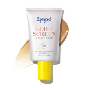 Supergoop! Glowscreen SPF 40, Golden Hour (Bronze Glow) - 0.68 fl oz - Glowy Primer   Broad Spectrum Tinted Sunscreen - Helps Filter Blue Light - Hydration - Hyaluronic Acid & Vitamin B5