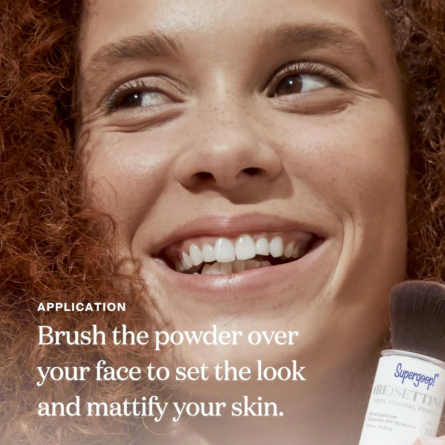 Supergoop! (Re)setting 100% Mineral Powder, Translucent - 0.15 oz - Makeup Setting Powder   Broad Spectrum SPF 35 PA    Sunscreen - With Ceramides, Olive Glycerides & Coated Silica Spheres