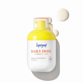 Supergoop! Daily Dose Vitamin C   SPF 40 PA   , 1 fl oz - Broad Spectrum Sunscreen Serum - Helps Visibly Brighten Skin & the Appearance of Dark Spots - For All Skin Types