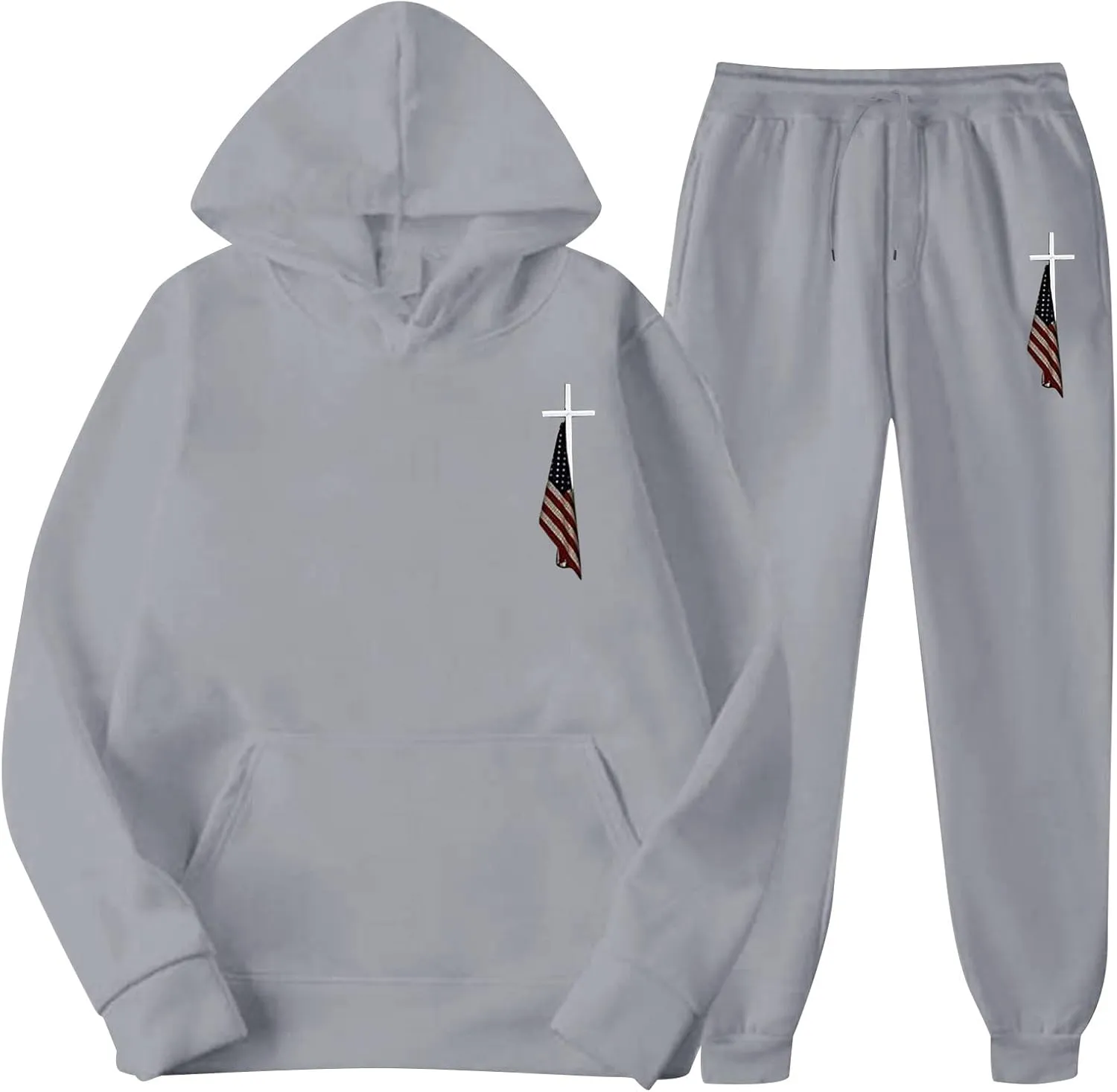 Sweat Suits for Men 2 Piece Hoodie Sweatsuit Sets Long Sleeve Hooded Sweatshirts and Sweatpants Sets Sports Suit