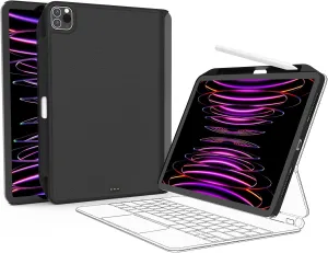 SwitchEasy CoverBuddy [Textured] Case for iPad Pro 11" Compatible with Magic Keyboard & Smart Keyboard Folio (Keyboard Not Included) for 11" iPad Pro 1st-4th Gen / 10.9" iPad Air 4 & 5, Leather Black