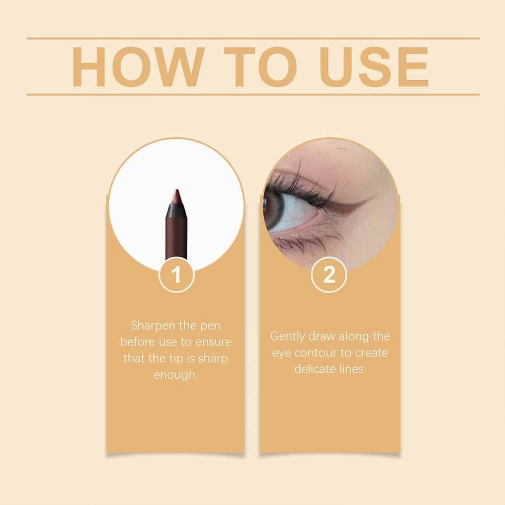 Systemous 24 Hr Waterproof Eyeliner Duo Sharpenable Eye Pencil, Persona Plum Eyeliner, Chocolate 2 in 1 Eye Liner and Eyebrow Pencil, Smooth and Easy to Color, No Smudging, Fading(Chocolate Black)