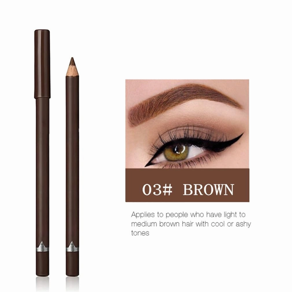 Systemous Eyeliner, 24 Hr Waterproof Eyeliner Duo Sharpenable Eye Pencil, 2-In-1 Eye liner And Eyebrow Pencil, No Smudging Or Fading, Smooth And Easy To Color (Dark Brown)