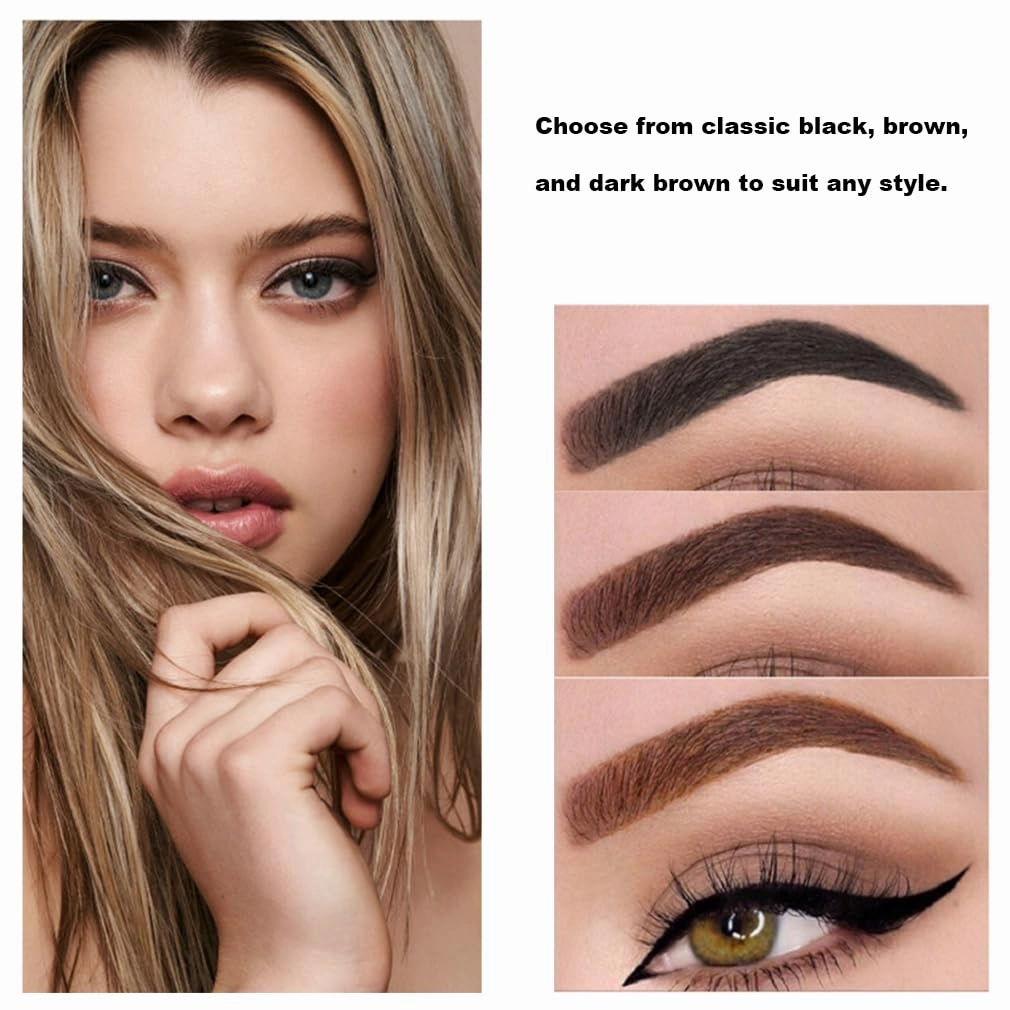 Systemous Eyeliner, 24 Hr Waterproof Eyeliner Duo Sharpenable Eye Pencil, 2-In-1 Eye liner And Eyebrow Pencil, No Smudging Or Fading, Smooth And Easy To Color (Dark Brown)