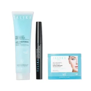 Talika Eye Care Bundle - Talika Lipocils Water Resistant Mascara Natural Lash - Talika Lash Conditioning Cleanser - Eye Makeup Remover - Talika Bio Enzymes Eye Patch For Dark Circles Puffiness
