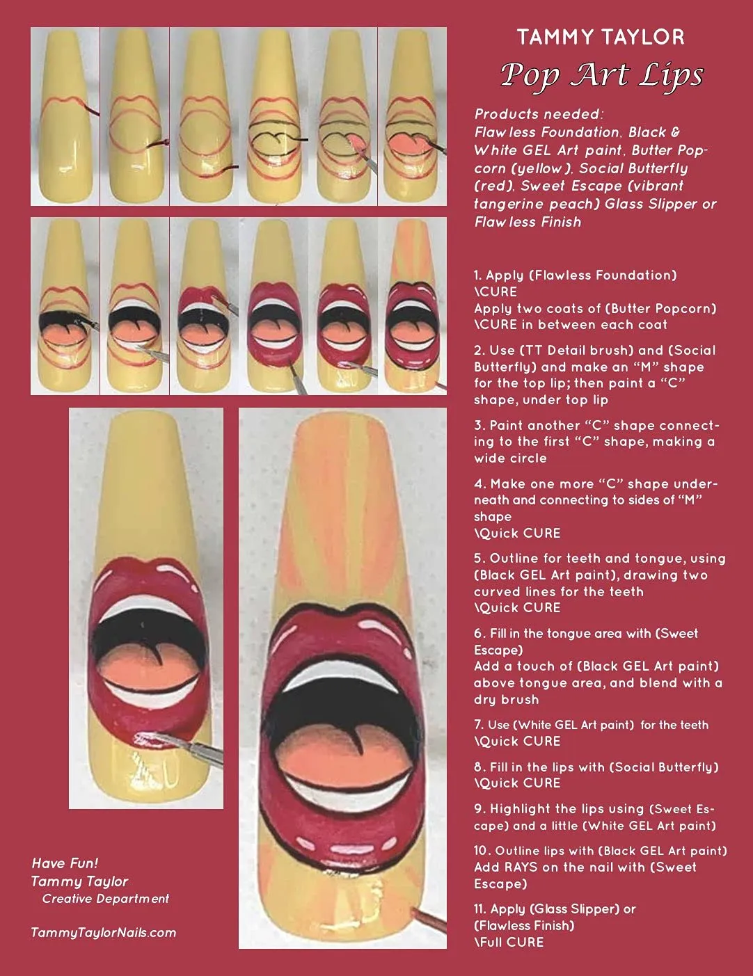 Tammy Taylor Pop Art | Pop Art Lips Step By Step Bundle