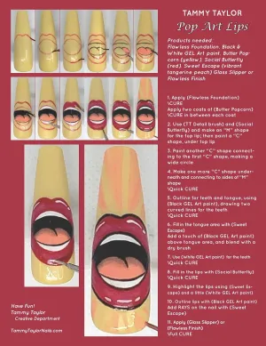 Tammy Taylor Pop Art | Pop Art Lips Step By Step Bundle