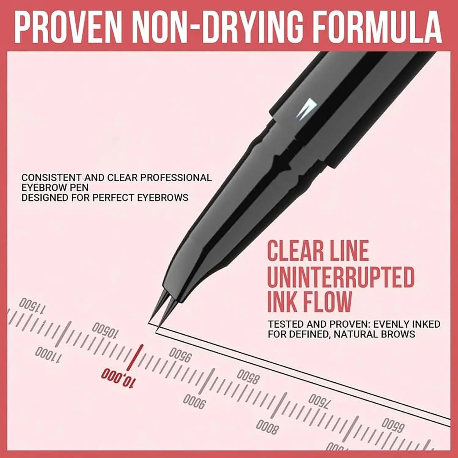 Taprinferior Microblading Eyebrow Pencil, Curved Waterproof Instantaneou Dual Tipped Eyebrow Pencil, 2-in-1 Dual-Ended Eyebrow Pen, for Natural Hair-Like (2# Brown)
