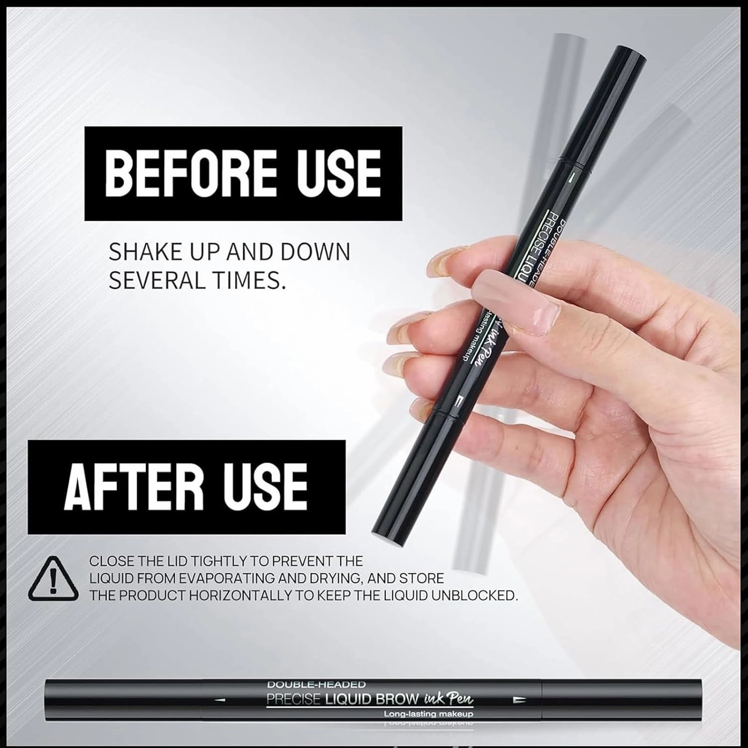 Taprinferior microblading eyebrow pencil, Tap Inferior Eyebrow Pencil, 2-in-1 Instantaneou Dual Tipped Eyebrow Pencil Waterproof, Hairline Eye Brow Pen, Waterproof and Sweatproof (02# Brown)