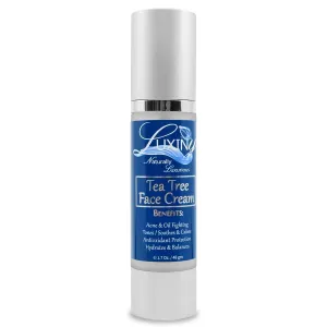 Tea Tree Moisturizer Face Cream, Made in America, with Salicylic Acid & Aloe Vera, a Rich Hydrating Night Cream for Dry Skin & a Daily Mattifying Moisturizer for Acne & Oily Skin, 1.7 oz
