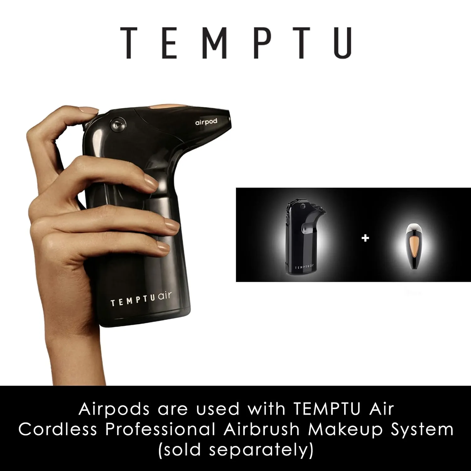 TEMPTU Brilliant Glow Illuminating Primer & Skin Perfector Airpod: Hydrating Formula, Natural-Looking, Luminous Glow Primes & Perfects Complexion, Available In 2 Shades