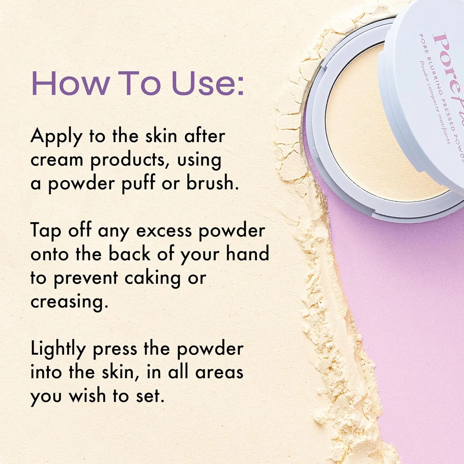 The Beauty Crop PoreFilter Pressed Powder - Blurs Pores & Controls Shine - Banana Lite Shade - 0.34 oz