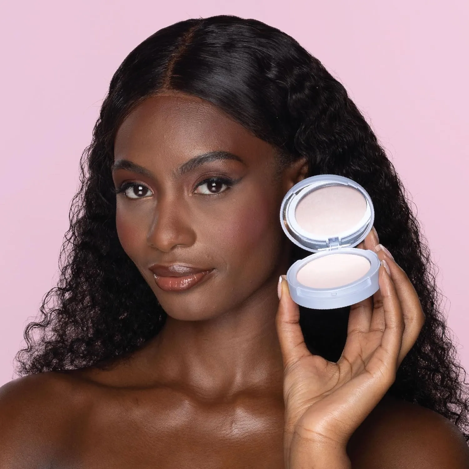 The Beauty Crop PoreFilter Pressed Powder - Blurs Pores & Controls Shine - Banana Lite Shade - 0.34 oz