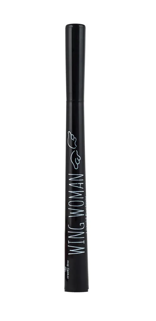 The Beauty Crop Wing Woman Liquid Eyeliner - Smudge-Proof, Long-Lasting, Cruelty-Free, Vegan, Berry Black