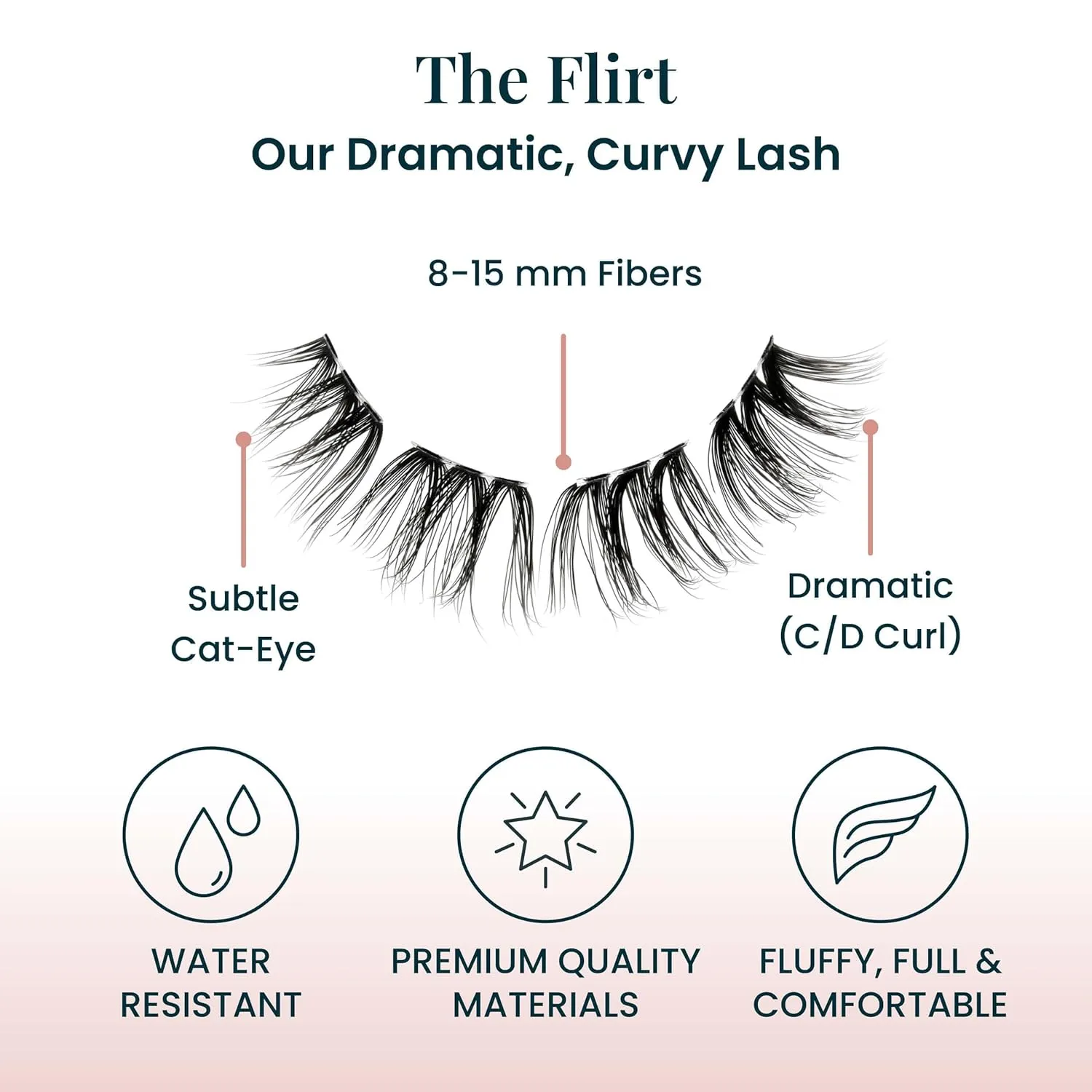 The Flirt Natural Lashes – Natural Lash Clusters for Women - Salon Quality At Home Eyelashes Extension Kit - 6 Lash Sets - No Lash Glue Included