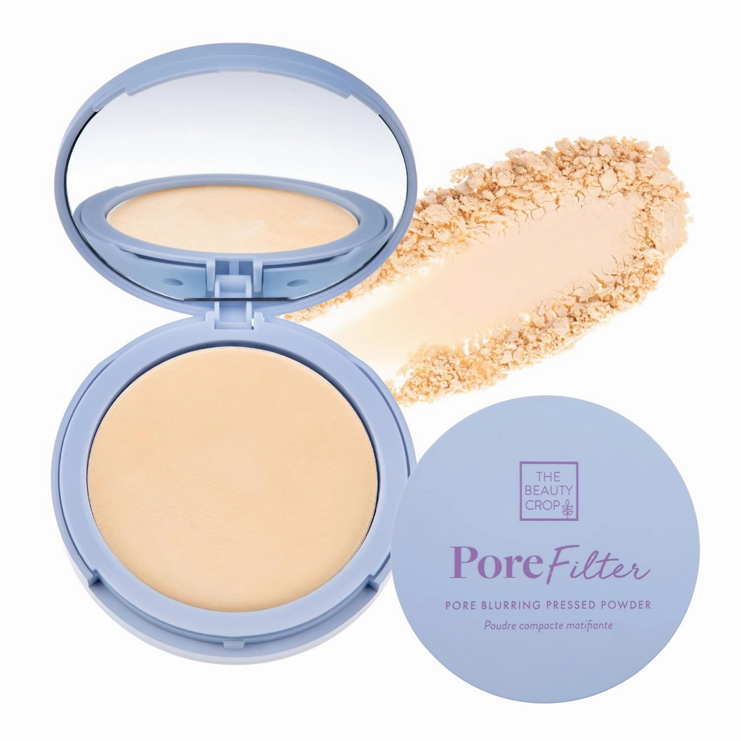 The Beauty Crop PoreFilter Pressed Powder - Blurs Pores & Controls Shine - Banana Shade - 0.34 oz