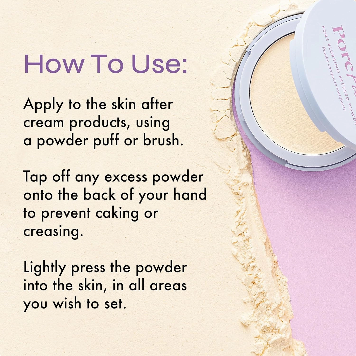 The Beauty Crop PoreFilter Pressed Powder - Blurs Pores & Controls Shine - Medium Shade - 0.34 oz