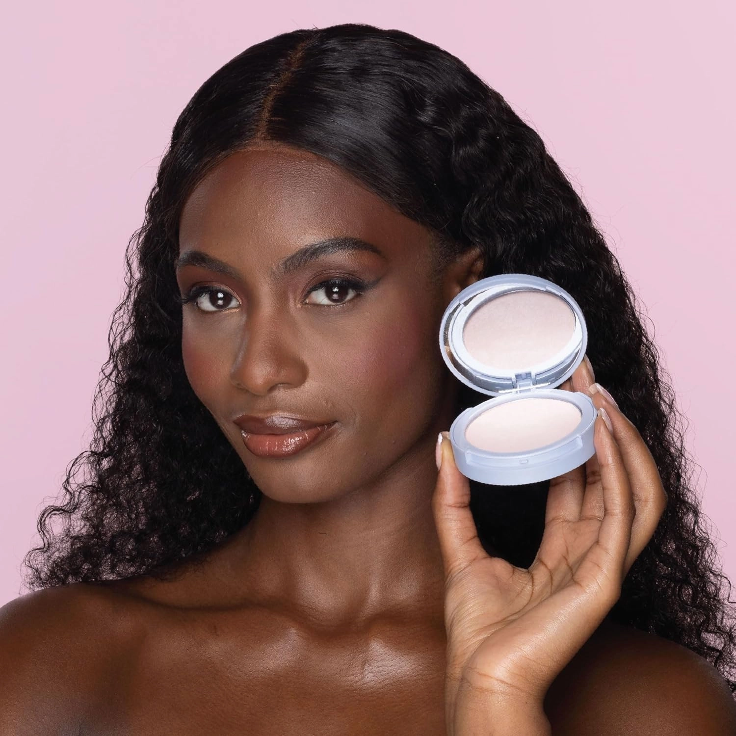 The Beauty Crop PoreFilter Pressed Powder - Blurs Pores & Controls Shine - Peach Shade - 0.34 oz