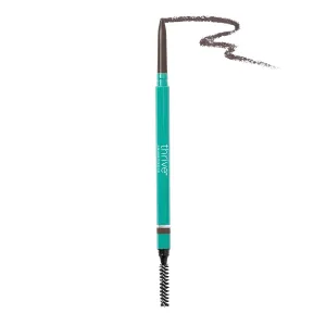 Thrive Causemetics Infinity Waterproof Eyebrow Pencil, Retractable Brow Pencil with Hyaluronic Acid & Shea Butter, Dual Ended Eyebrow Brush Spoolie, Fine Tip, Vegan & Cruelty Free, Serena (Deep Brown)