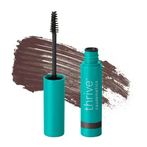 Thrive Causemetics Instant Brow Fix Eyebrow Gel, Waterproof Tinted Eye Brow Gel with Vitamin B5, Smudge-Proof, Long Lasting Definition, Vegan & Cruelty Free, Serena (Deep Brown)