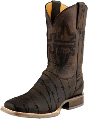 Tin Haul Men's Don't Fence Me in Two Western Boot Broad Square Toe - 14-020-0077-0528 BR 13 D(M) US Brown