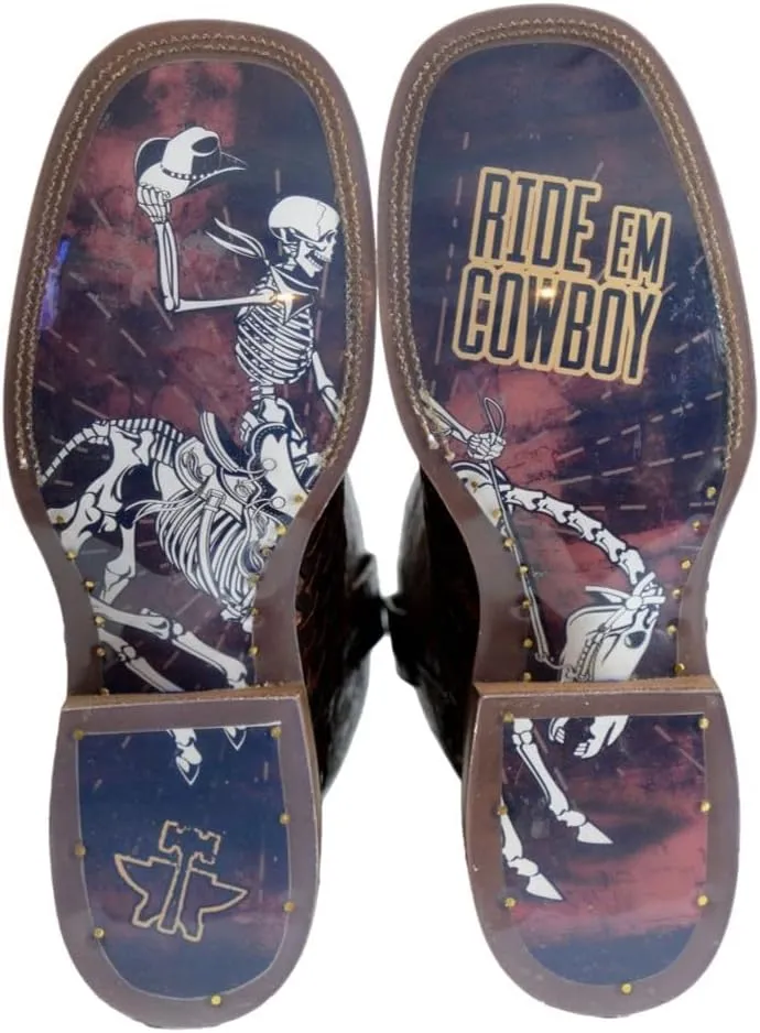 Tin Haul Western Boots Mens Ride Em Cowboy Brown 14-020-0077-0481 BR