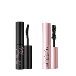 Too Faced Better Than Sex Volumizing Mascara & Foreplay Primer Travel Duo | Includes Better Than Sex Mascara For Volume, 0.17 Fl Oz & Foreplay Primer for Conditioning Prep, 0.13 Fl Oz