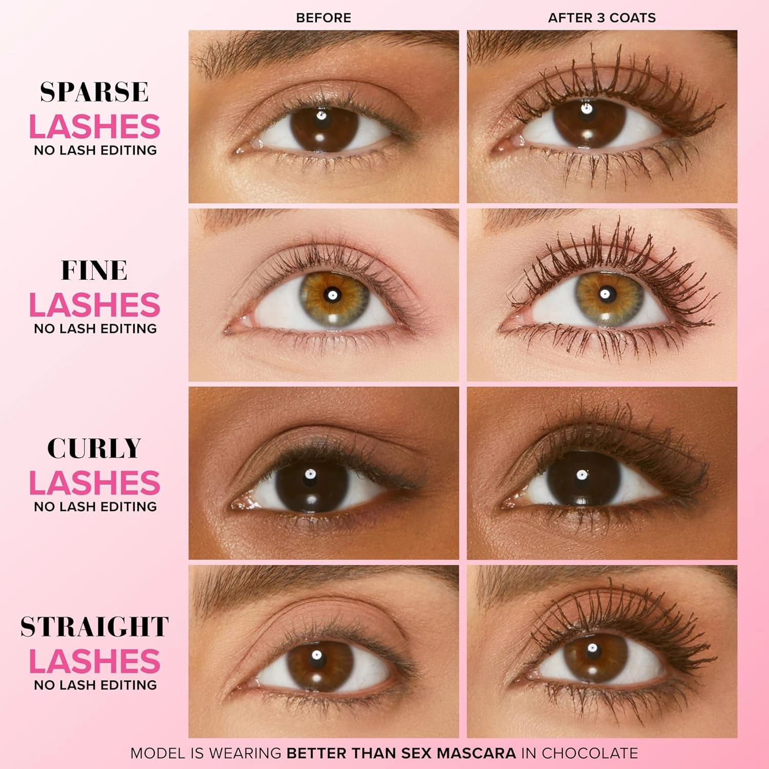 Too Faced Better Than Sex Volumizing Mascara | Volume, Length   Peptides