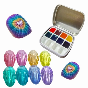 Translucent jelly Gel T001-008 5g each 8colours DIY at home nail arts summer designs small case with 12 divisions black tube storage